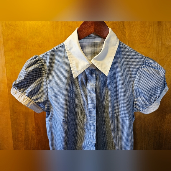 OLD NAVY x-small button-down checkered shirt - Picture 3 of 13